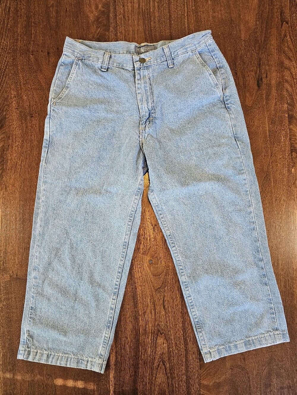 VTG 90s Wrangler Wide Leg Denim Chino Trousers 1993 MSCW7VB Size 10